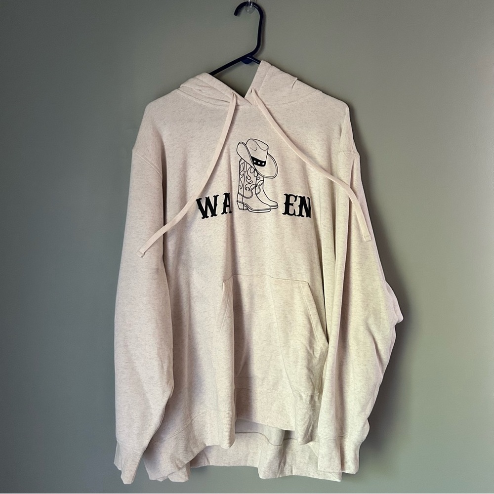 Cream Hoodie with Morgan Wallen Graphic